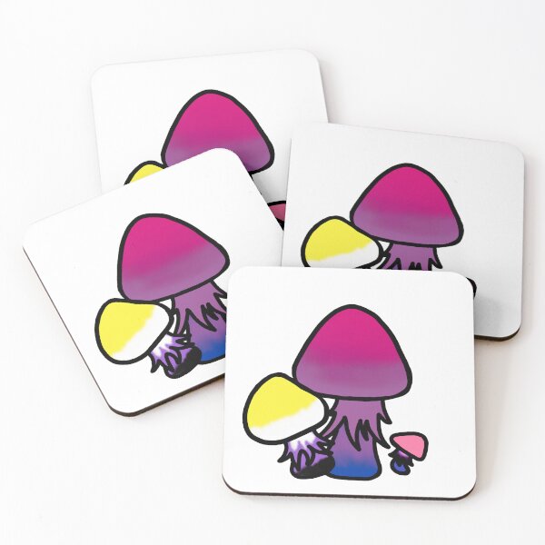 Item preview, Nonbinary, Bi, Genderfluid Mushrooms designed and sold by ValentineFlames.