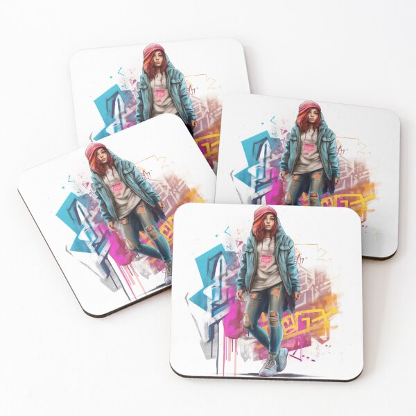 Item preview, graffiti girl in sketchbook style designed and sold by nolutsch.