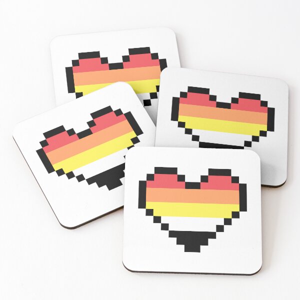 Item preview, Heart flag from Litosexual / Lithosexual / Akoisexual community pixel art white background designed and sold by Axel-Speed.