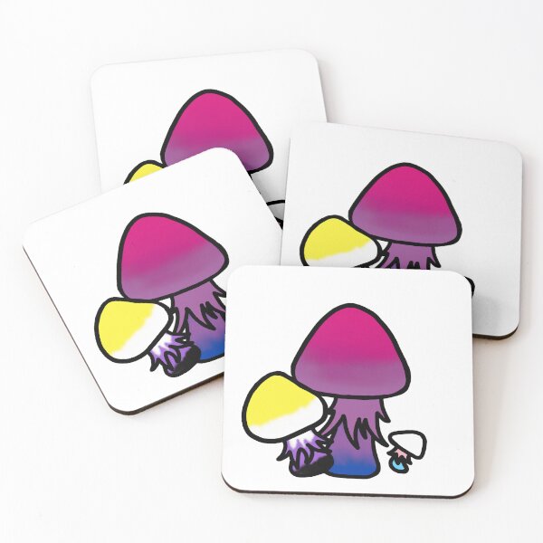 Item preview, Nonbinary, Bi, Trans Mushrooms designed and sold by ValentineFlames.