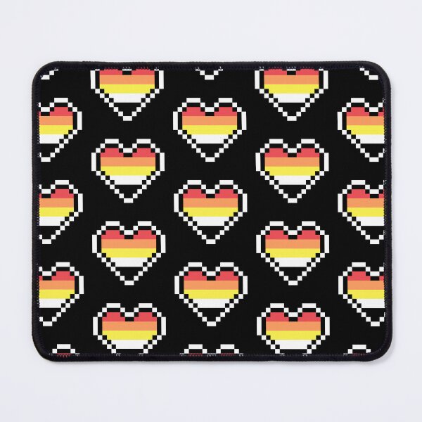 Item preview, Heart flag from Litosexual / Lithosexual / Akoisexual community pixel art black background designed and sold by Axel-Speed.
