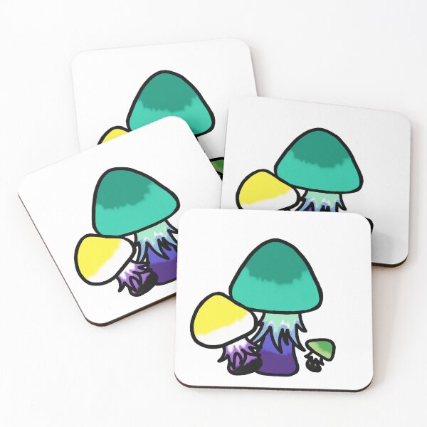 Item preview, Nonbinary, Gay, Aro Mushrooms designed and sold by ValentineFlames.