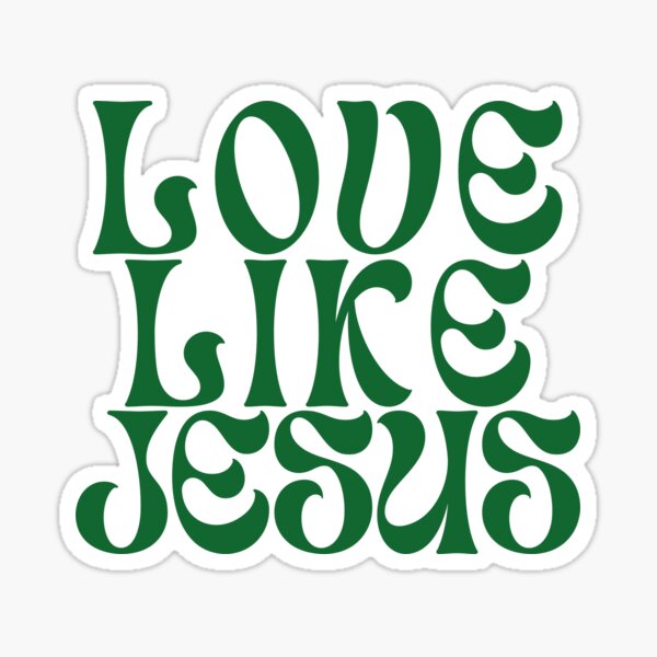 Artikel-Vorschau von LIEBE WIE JESUS Typografie-Design, designt und verkauft von ParadiseArtsByM.