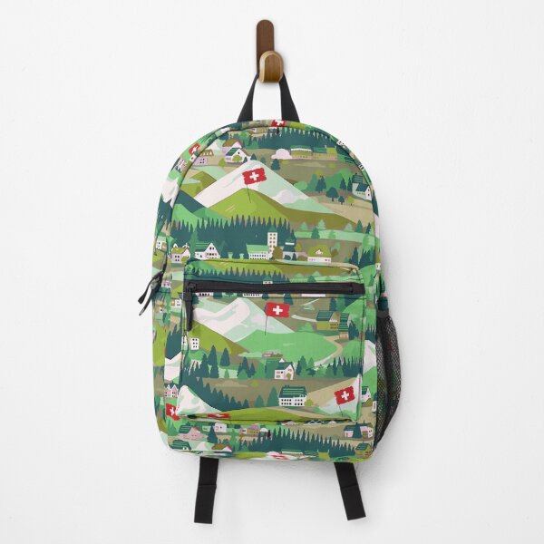 Item preview, Swiss village folk art designed and sold by Alessandro Remo Mazzoni Remotextiles.