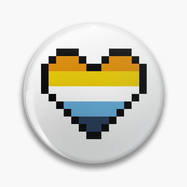 Item preview, Heart flag from Aroace community pixel art white background designed and sold by Axel-Speed.