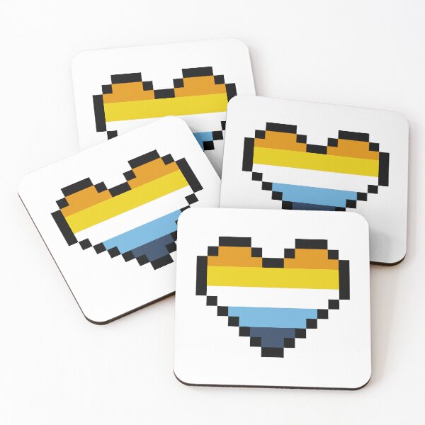 Item preview, Heart flag from Aroace community pixel art white background designed and sold by Axel-Speed.