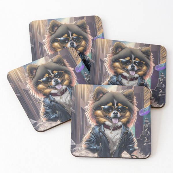 Item preview, gangster pomeranian,  comics style designed and sold by HOlaMax.