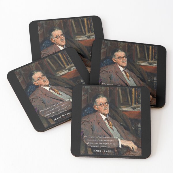 Item preview, James Joyce portrait and quote: The object of the artist is the creation of the beautiful... designed and sold by artbleed.