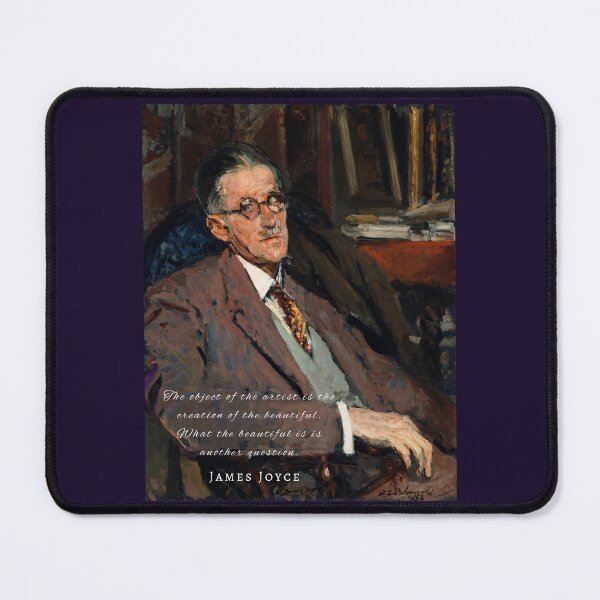 Item preview, James Joyce portrait and quote: The object of the artist is the creation of the beautiful... designed and sold by artbleed.