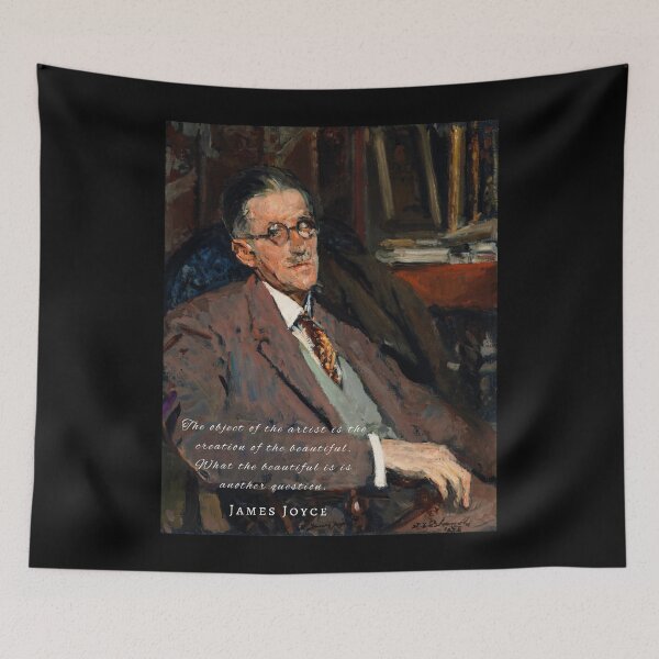 Item preview, James Joyce portrait and quote: The object of the artist is the creation of the beautiful... designed and sold by artbleed.