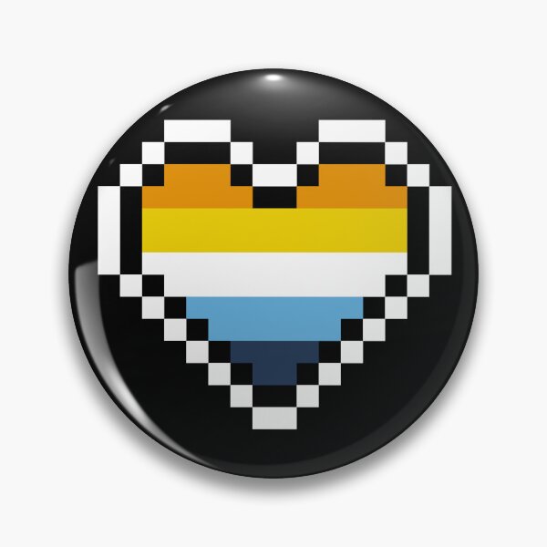 Item preview, Heart flag from Aroace community pixel art black background designed and sold by Axel-Speed.