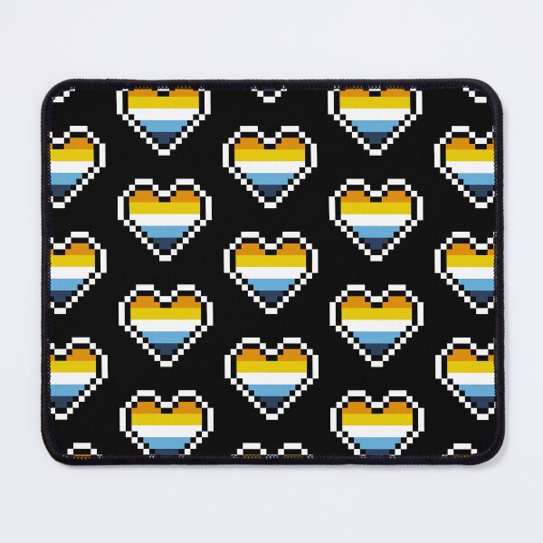 Item preview, Heart flag from Aroace community pixel art black background designed and sold by Axel-Speed.