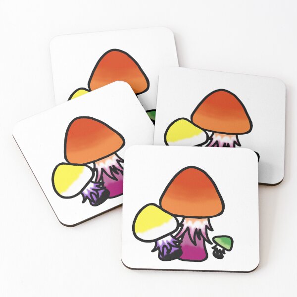 Item preview, Nonbinary, Lesbian, Aro Mushrooms designed and sold by ValentineFlames.
