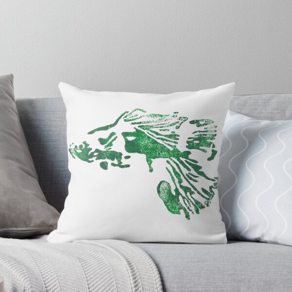 Item preview, Green Block Print of a Black Moscow Guppy designed and sold by Shine Caramia.