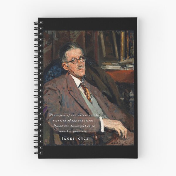 Item preview, James Joyce portrait and quote: The object of the artist is the creation of the beautiful... designed and sold by artbleed.