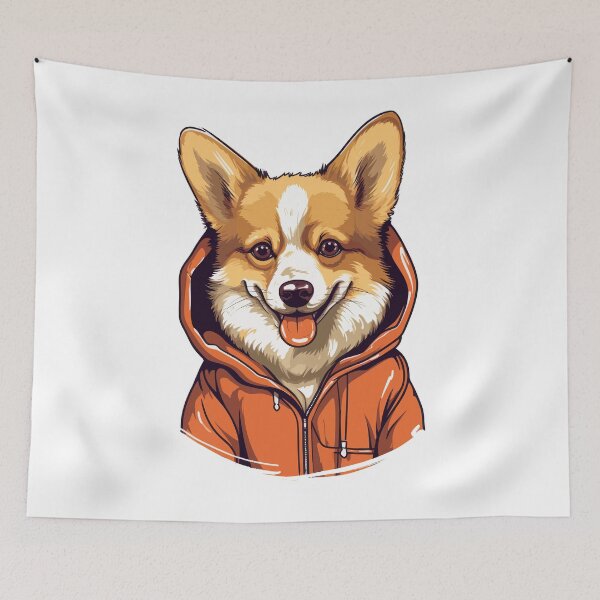 Item preview, Funny Corgi Dog Wearing a Jacket designed and sold by LilyBell6.