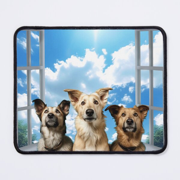 Item preview, Curious funny dogs looking peeping staring peeking standing on in inside out of through window view designed and sold by zand-n-zive.
