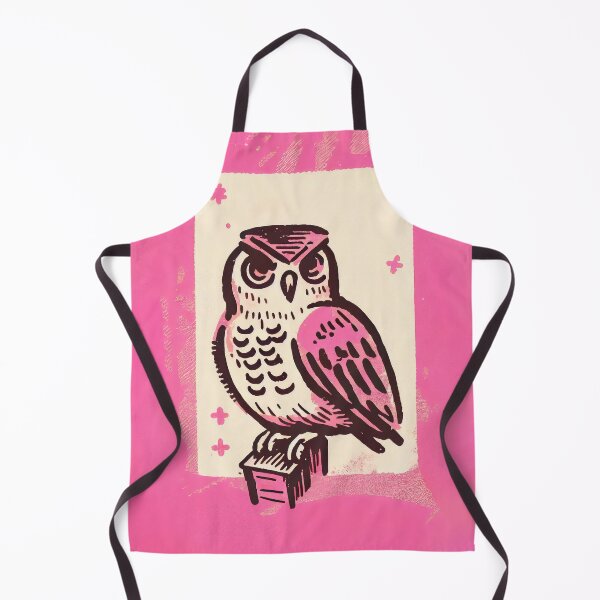 Item preview, Hooded Wise Owl Retro Poster College Dorms designed and sold by PinkNomad.