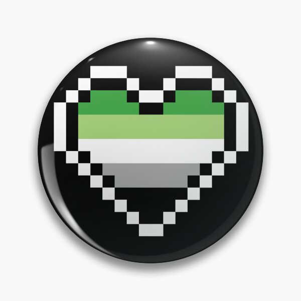Item preview, Heart flag from Arromántica / Aromantic community pixel art black background designed and sold by Axel-Speed.