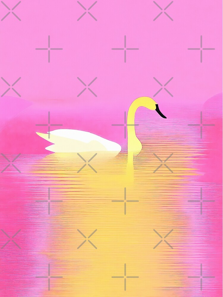 "Dreamy Swan Pink Retro Poster Bedrooms" Poster for Sale by PinkNomad