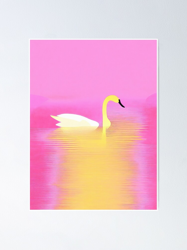 "Dreamy Swan Pink Retro Poster Bedrooms" Poster for Sale by PinkNomad