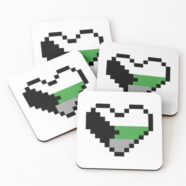 Item preview, Heart flag from Demirromántica / Demiromantic community pixel art white background designed and sold by Axel-Speed.