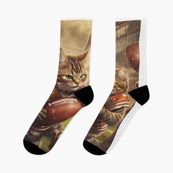 Item preview, Brother Cats Are Practicing Football with Teammates designed and sold by BDMeow.
