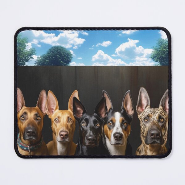 Item preview, Five funny curious dogs looking peeping staring peeking standing on in inside out of through window view designed and sold by zand-n-zive.
