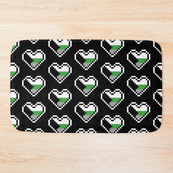 Item preview, Heart flag from Demirromántica / Demiromantic community pixel art black background designed and sold by Axel-Speed.