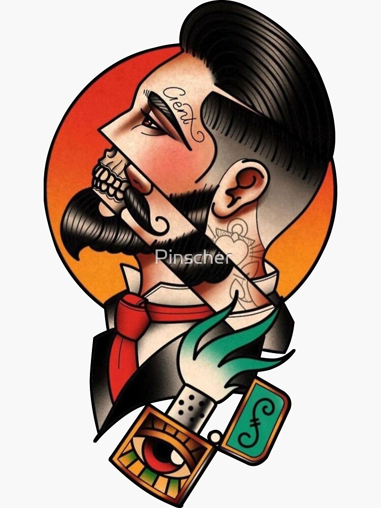 Tattooed Shaving Gent Tattoo Print - Etsy