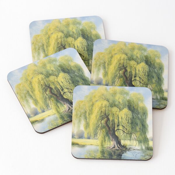 Item preview, Majestic Green Willow Tree Watercolor designed and sold by Chimpanzky.