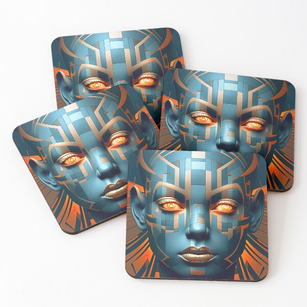 Item preview, Symphony of Shapes: Abstract Geometric Woman's Face designed and sold by EVA4designs.