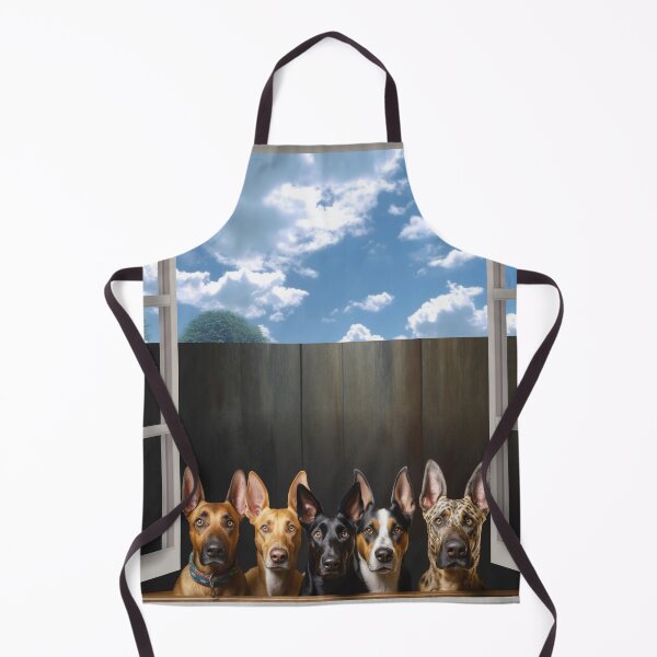 Item preview, Five funny curious dogs looking peeping staring peeking standing on in inside out of through window view designed and sold by zand-n-zive.