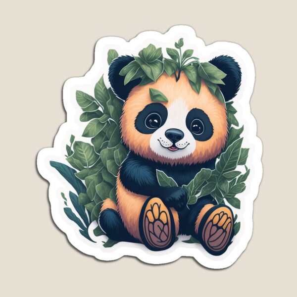 Panda Pocket Camo Bambu Brand Bear Anime Cartoon - Panda - Magnet