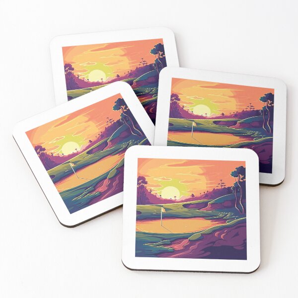 Item preview, Golf at Dusk designed and sold by Purple Pop Art Studios.