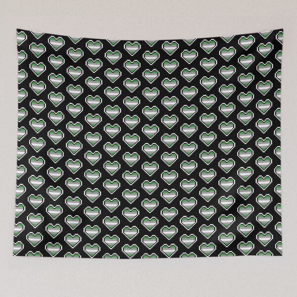 Item preview, Heart flag from Grisromántica / Grayromantic community pixel art black background designed and sold by Axel-Speed.