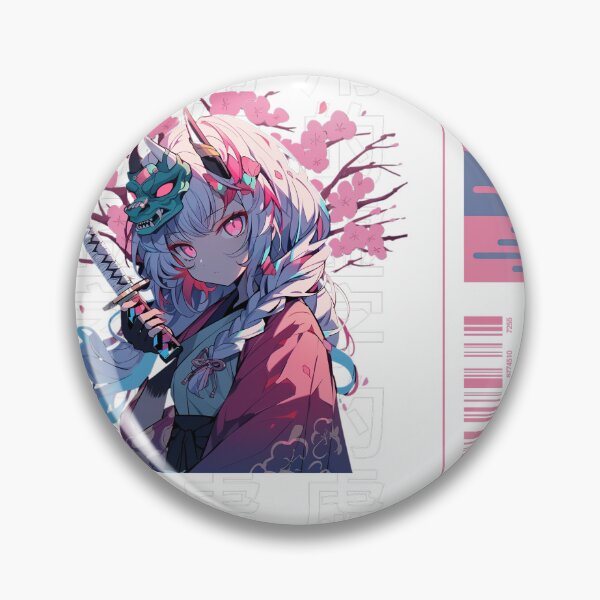 Item preview, anime girl with sword and mask designed and sold by karpuz-design.