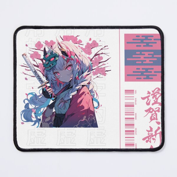 Item preview, anime girl with sword and mask designed and sold by karpuz-design.