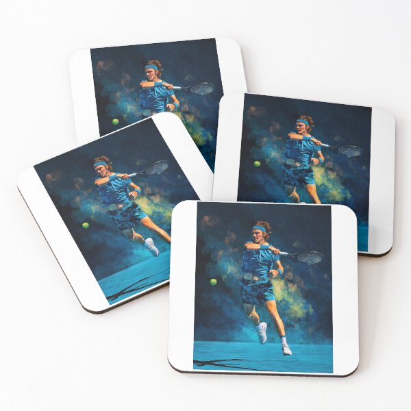 Item preview, Andrey Rublev at Australian Open 2021. Digital artwork print . Tennis fan art gift. Long T-Shi designed and sold by thienkhai6.