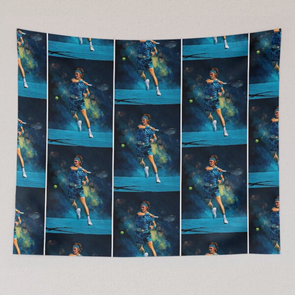 Item preview, Andrey Rublev at Australian Open 2021. Digital artwork print . Tennis fan art gift. Long T-Shi designed and sold by thienkhai6.