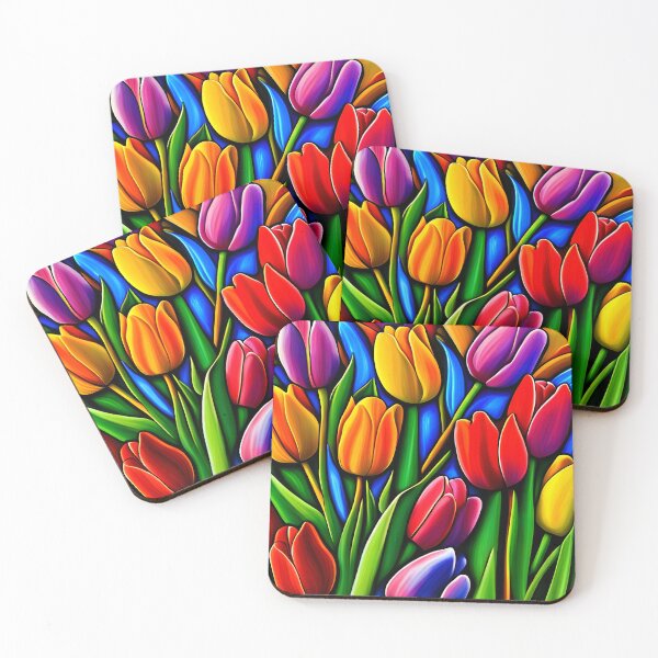 Item preview, Floral tulip background with carved effect  designed and sold by hadleysheart.