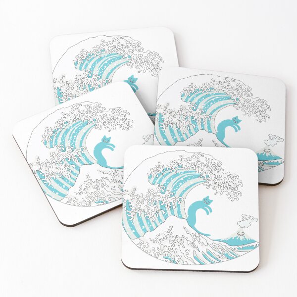 Item preview, Psychodelic Kunagawa Surfer Cat designed and sold by BoutiqueEggWhi.