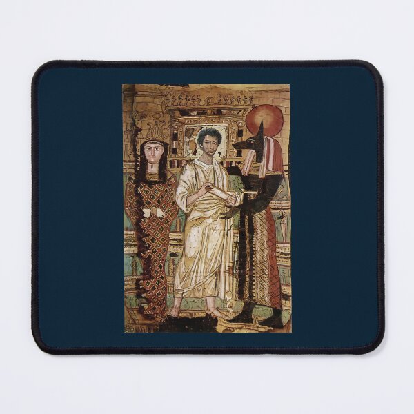 Item preview, Egyptian Greco-Roman Period funerary shroud, showing Anubis, Osiris and the deceased designed and sold by thienkhai6.