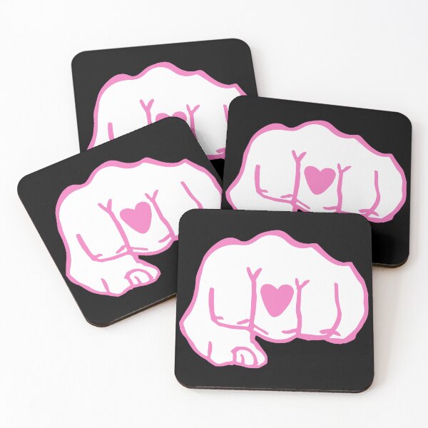Item preview, YB Black Heart Fist (PINK) designed and sold by sarascoprox.