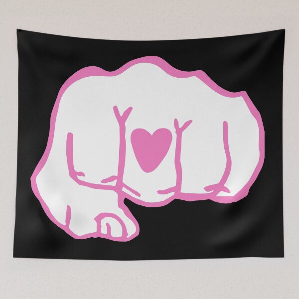 Item preview, YB Black Heart Fist (PINK) designed and sold by sarascoprox.