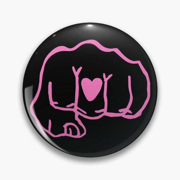 Item preview, YB Black Heart Fist (PINK transparent) designed and sold by sarascoprox.
