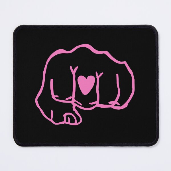 Item preview, YB Black Heart Fist (PINK transparent) designed and sold by sarascoprox.