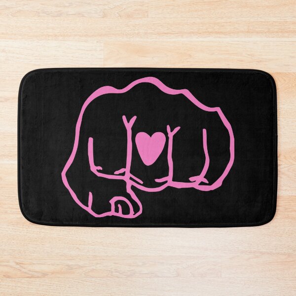 Item preview, YB Black Heart Fist (PINK transparent) designed and sold by sarascoprox.