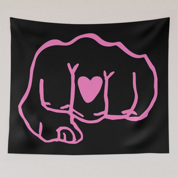 Item preview, YB Black Heart Fist (PINK transparent) designed and sold by sarascoprox.