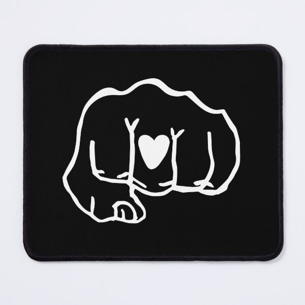 Item preview, YB Black Heart Fist (white transparent) designed and sold by sarascoprox.